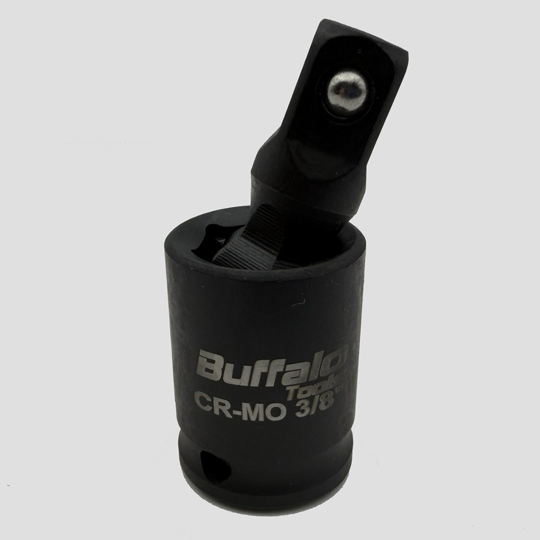 Buffalo Tools 3/8 Drive Impact  Universal Joint Wobble, Swivel, Extension for Sockets Wrenches 360 Degree