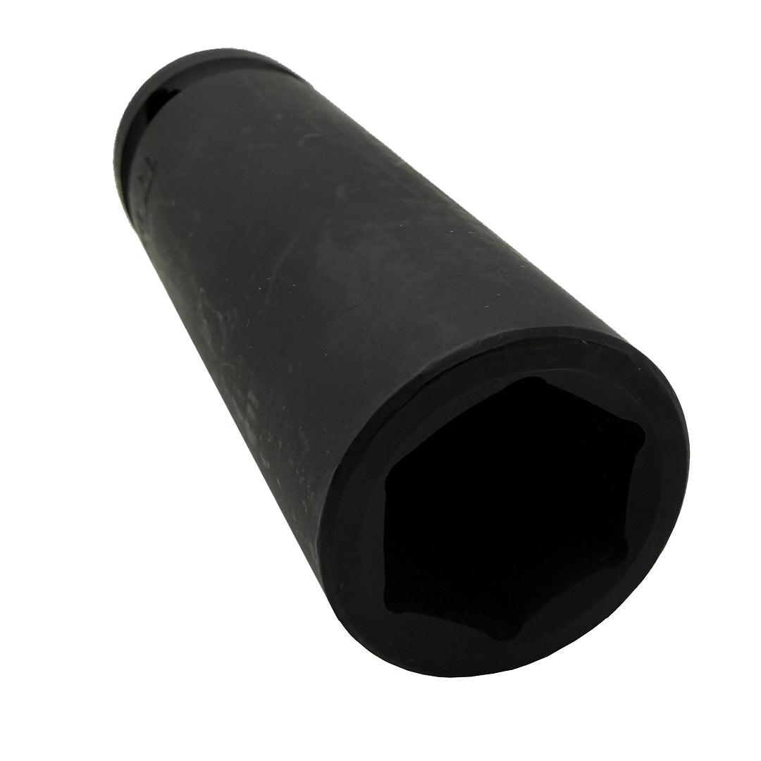 Buffalo Tools 17mm Deep Impact Socket 1/2 Drive Heavy Duty High Torque Chrome Vanadium Steel Drive 6 point Long Wrench