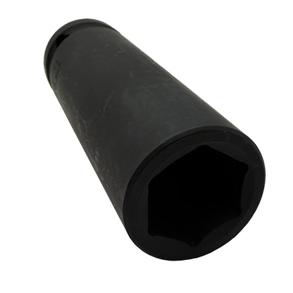 Buffalo Tools 17mm Deep Impact Socket 1/2 Drive Heavy Duty High Torque Chrome Vanadium Steel Drive 6 point Long Wrench