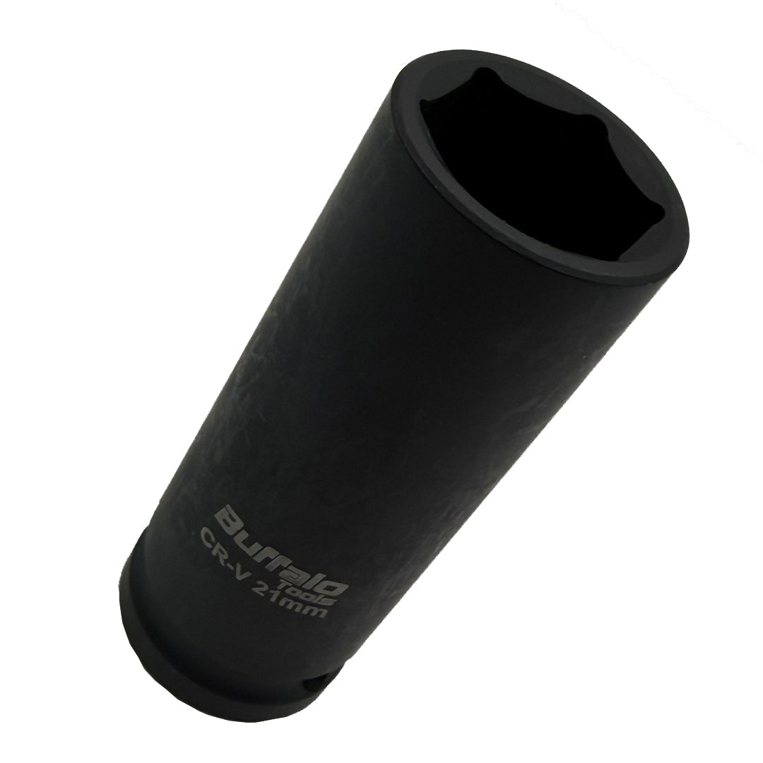 Buffalo Tools 21mm Deep Impact Socket 1/2 Drive 6 Point Metric long Single Hex