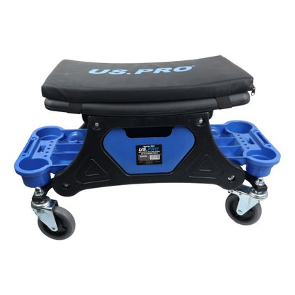 US PRO Tools Mechanics Rolling Stool with Storage Trays Drawer Steel Frame 5063