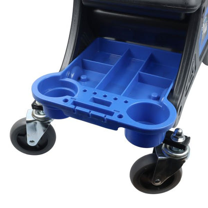 US PRO Tools Mechanics Rolling Stool with Storage Trays Drawer Steel Frame 5063