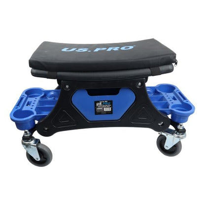 US PRO Tools Mechanics Rolling Stool with Storage Trays Drawer Steel Frame 5063