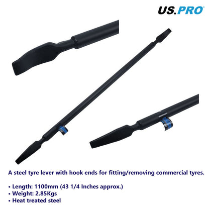 US PRO 1100mm Tyre Lever Heavy Duty Commercial Tyre Lever Heat Treated