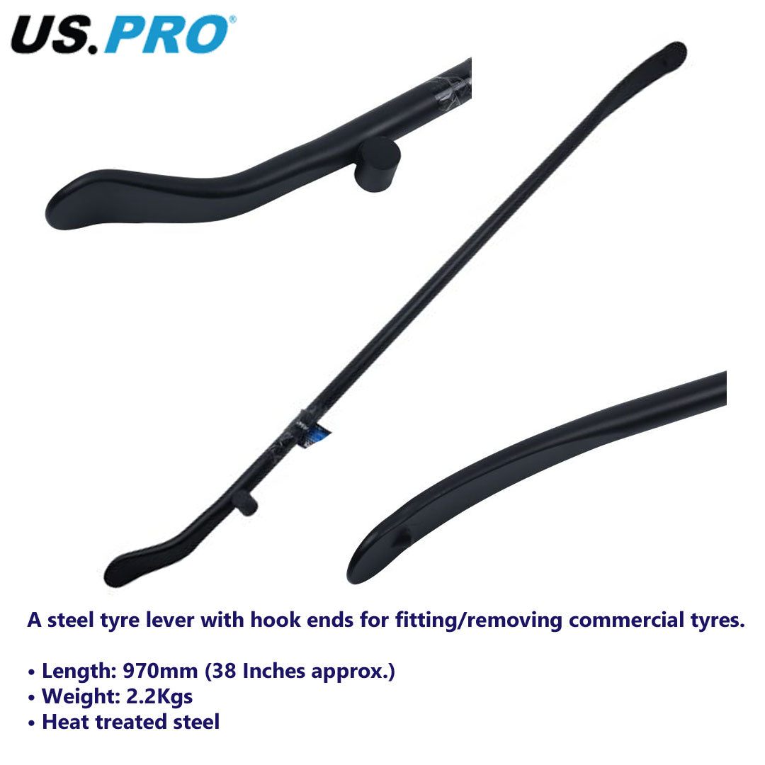 US PRO 970mm Tyre Lever Heavy Duty Commercial Tyre Lever Heat Treated