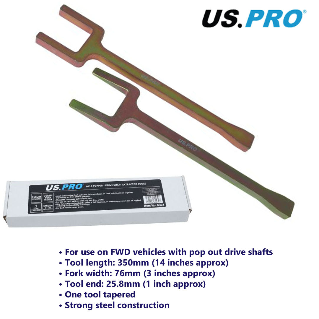 US PRO 2pc Axle Popper Drive Shaft Extractor Tool Forks Set Remover