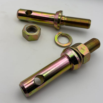 2pc Lower Link Implement Pin CAT 1 22mm ? 3/4 UNF Thread Hitch Mounting Tractors