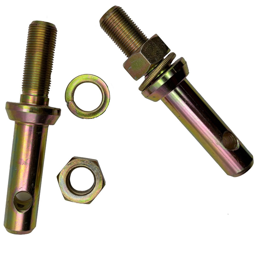 2pc Lower Link Implement Pin CAT 1 22mm ? 3/4 UNF Thread Hitch Mounting Tractors