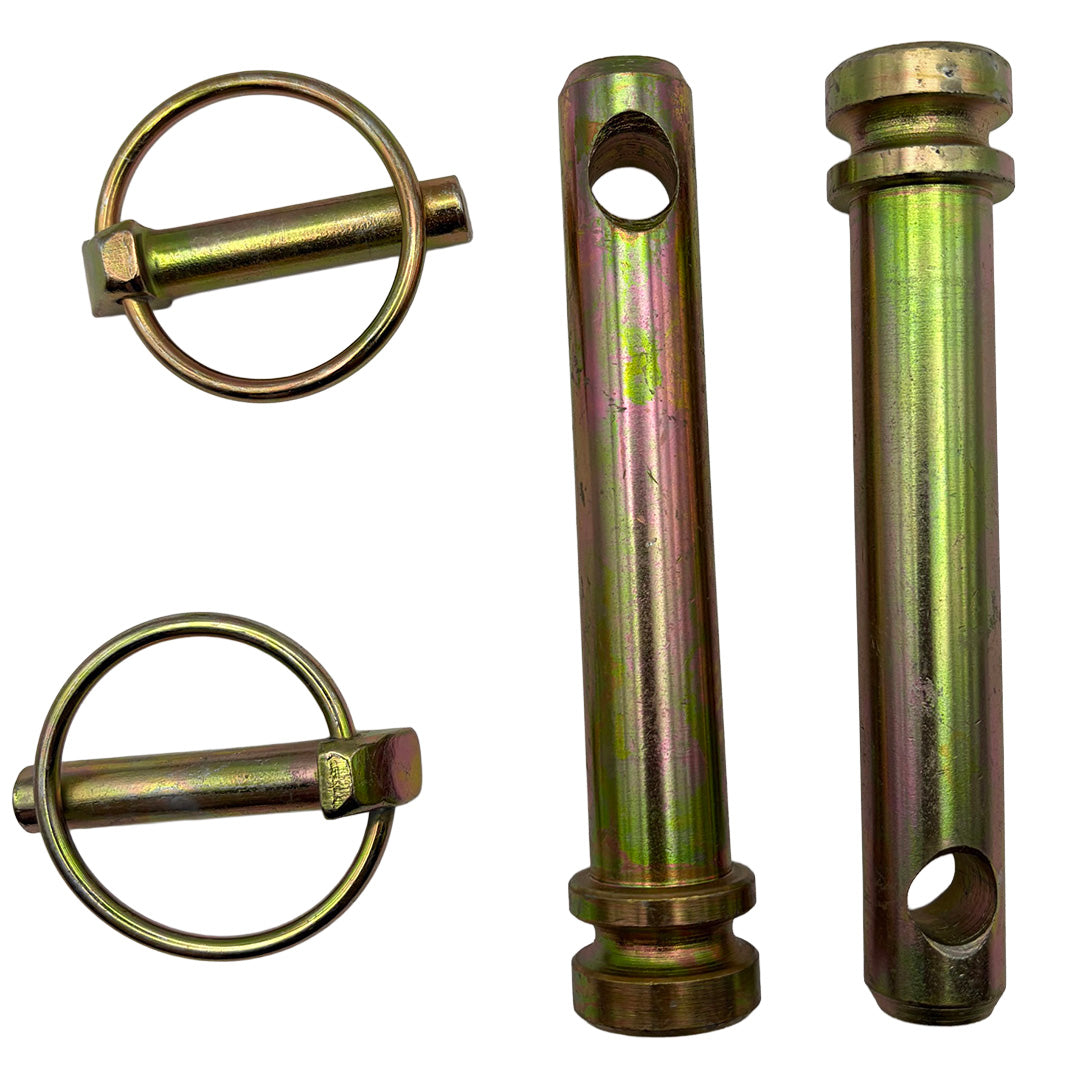 2pc Tractor Top Link Pins19mm (92mm Working Length) Cat 1, including Lynch Pins Toplink
