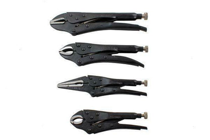US Pro 4pc LOCKING PLIERS SET Mole Grips, Long Nose, Curved Jaw B1674