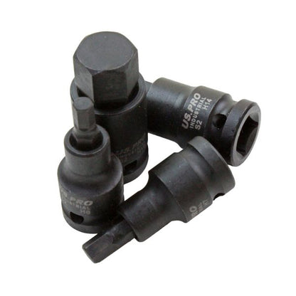 US PRO 10pc IMPACT HEX BIT SOCKET SET 1/2'' Drive 4mm to 19mm allen key B1366