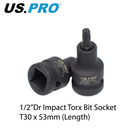 US PRO 1/2 DR Impact Torx Bit Socket Star-TRX T30 X 53MM B1697