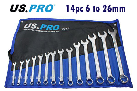 Vorlux 14pc Combination Spanner Set 6 - 26mm Ring and Open End B1985