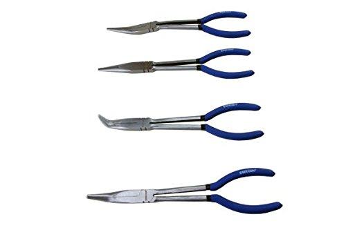 US PRO 4PC 285mm LONG REACH PLIER SET B1778 Straight, Angled, Offset