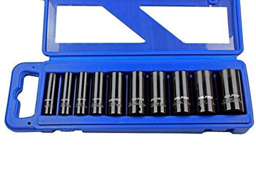 US PRO 10 Piece 3/8'' Dr Deep Impact Metric Socket Set 10 - 24mm 1680