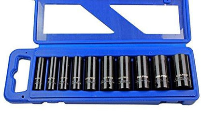 US PRO 10 Piece 3/8'' Dr Deep Impact Metric Socket Set 10 - 24mm 1680