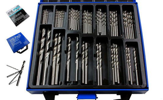 BERGEN 99 Pc HSS Metric Drill Bit Set 1.5 to 10mm with Metal Case 135 Degree Split Point B2569