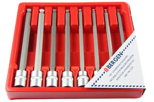 BERGEN 8pc 3/8" LONG BALL END HEX Allen BIT Key SOCKETS B1125