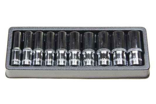 Bergen 10-Piece 1/2" Drive Hex Allen Bit Socket Set – SAE/Metric Mix (B1135 / B1695)