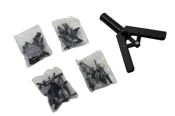 US Pro 41pc Plastic Rivet Tool Set Hand Riveter including 40 Plastic Rivets B5446
