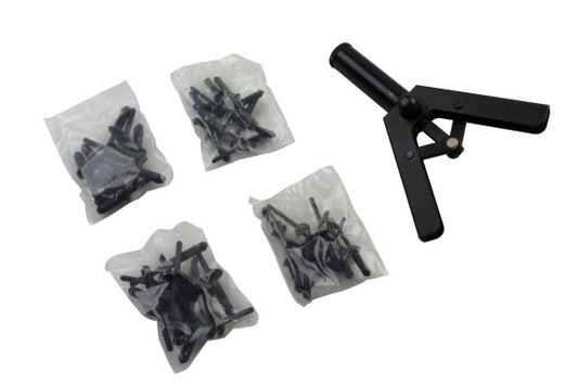 US Pro 41pc Plastic Rivet Tool Set Hand Riveter including 40 Plastic Rivets B5446