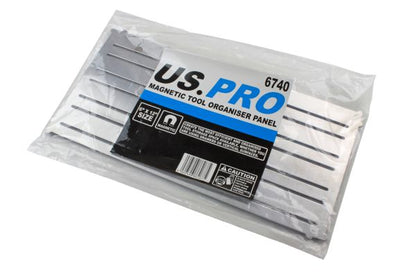 US PRO Tools 6'' X 12'' Magnetic Tool & Small Parts Organizer Panel 6740