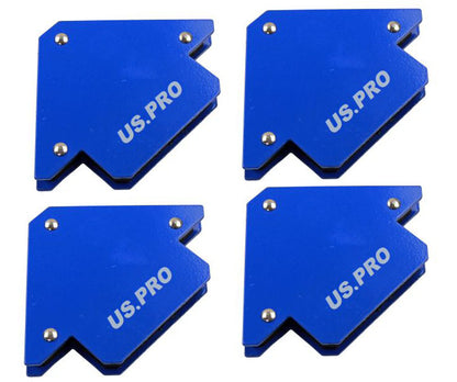 US Pro 4 pc 25lb 75mm Welding Magnet Arrows Welder Holder Support 45 90 135 Angles