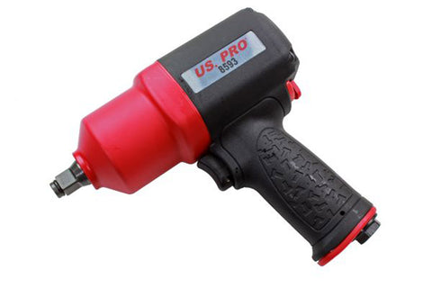 1/2'' dr Air Impact Wrench Gun 980Nm Composite High Power 723 ft/lb US Pro Twin Hammer