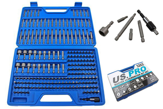 208pc Master Screwdriver Hex Torx Tamper Bits and Accessory Set MM Imperial AF