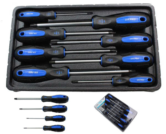 Tamperproof TORX Magnetic Screwdriver Set Star Set T8-T40 8pc US Pro