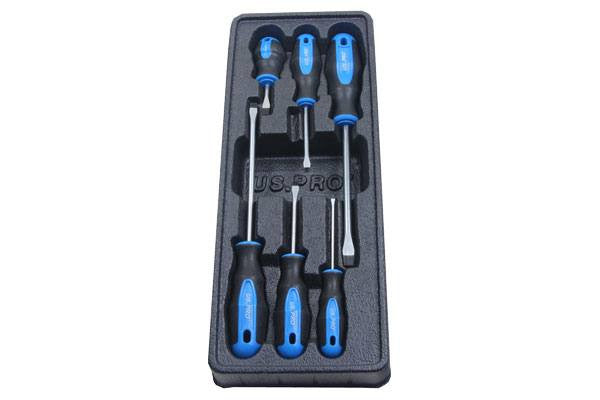 Us Pro by Bergen 6PC SLOTTED SCREWDRIVER SET B1524