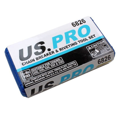 US Pro Motorcycle Chain Splitter Breaker & Link Riveter Tool