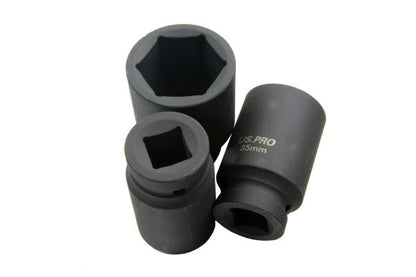 US Pro 12pc 3/4''dr DEEP IMPACT SOCKETS 24-41 MM B1360