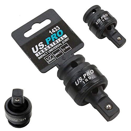 US Pro 1/2'' Dr Impact Universal Joint Socket Adapter Cr-Mo Wobble Extension