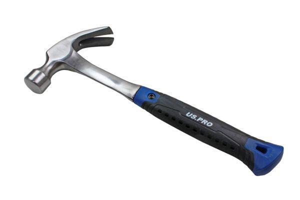 Claw Hammer All Steel 16oz One-Piece Steel Construction US PRO