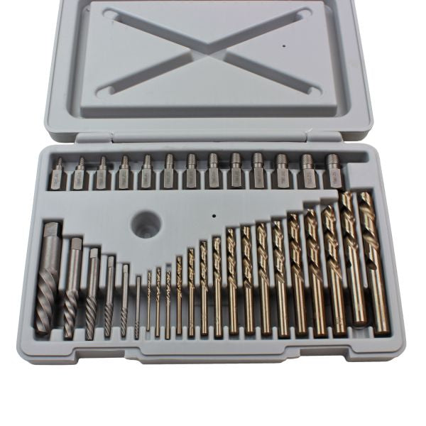 35pc Master Screw Extractor and Drill Set for Damaged Broken Bolts Studs US Pro