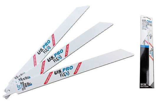 5 x 225mm 14tpi Reciprocating Body Saw Blades Metal Makita Bosch bimetal US Pro