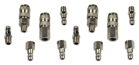 12pc EURO Air Line Compressor Connector Tool Fittings Quicks Release Coupling