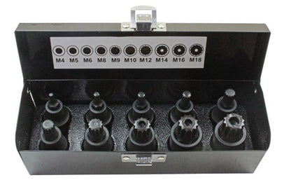 10pc 1/2'' Dr Impact Spline Bit Sockets Set M4 to M18 Us Pro Industrial Bits S2