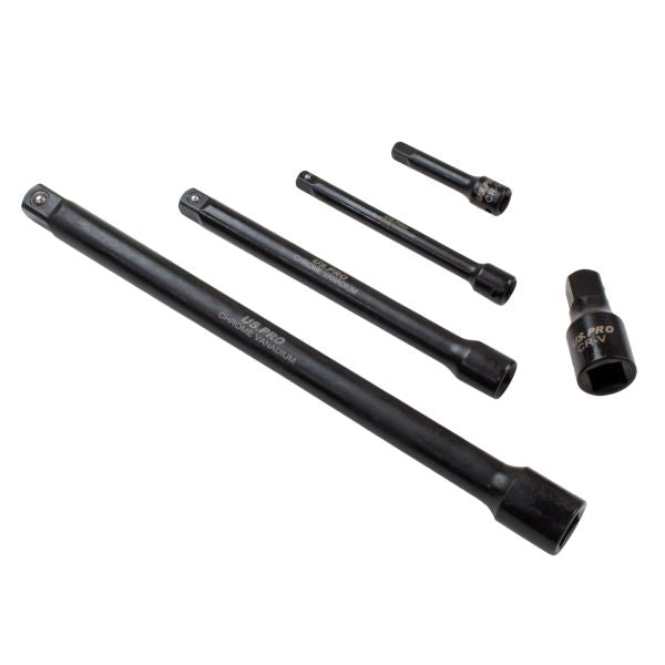 9pc Impact Extension Bar Set,1/4'' 3/8'' 1/2'' dr, Socket Sockets Bars US Pro