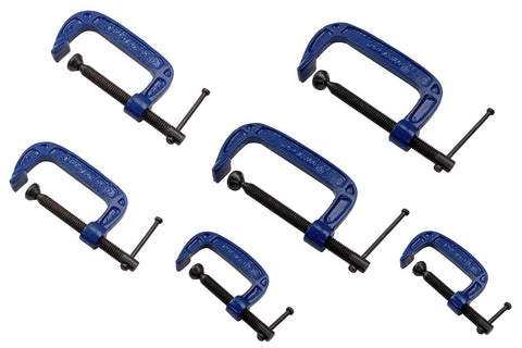 6 x G Clamp Set 4, 3, 2 inch (2 of each) Heavy Duty Clamps Grip Wood Metal work