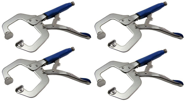 4pack Large welding Locking C Clamp 280mm 11 Inch with Swivel Contact Pads vice Mole grip