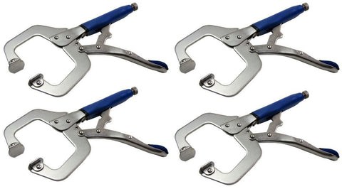 4pack Large welding Locking C Clamp 280mm 11 Inch with Swivel Contact Pads vice Mole grip