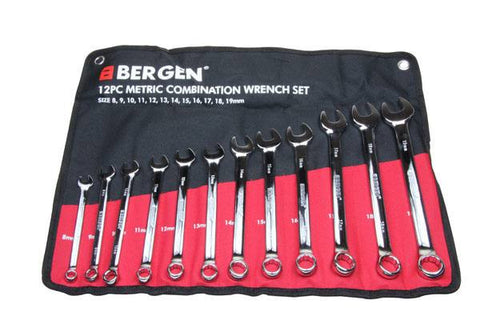 BERGEN 12pc Combination Wrench Spanner Set 8-19mm B1854