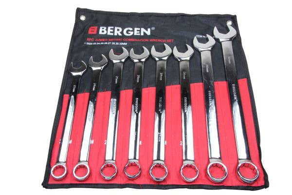 BERGEN 8pc Jumbo Combination Spanner Wrench Set 22-32mm B1856