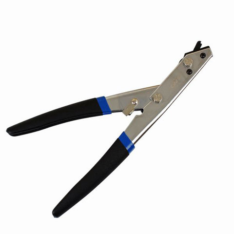Sheet metal nibbler with hardened serrated blade