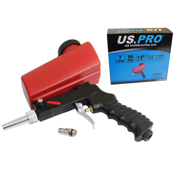 Air Sandblasting Gun Handheld Sand Blaster Portable Shot Blaster 1/4 US Pro