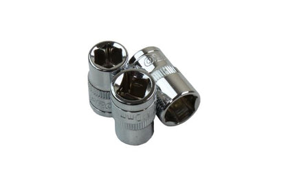 10mm x 3 and 13mm x 3 Metric 3/8'' Drive 6 Sided Single Hex Shallow Socket 6pc