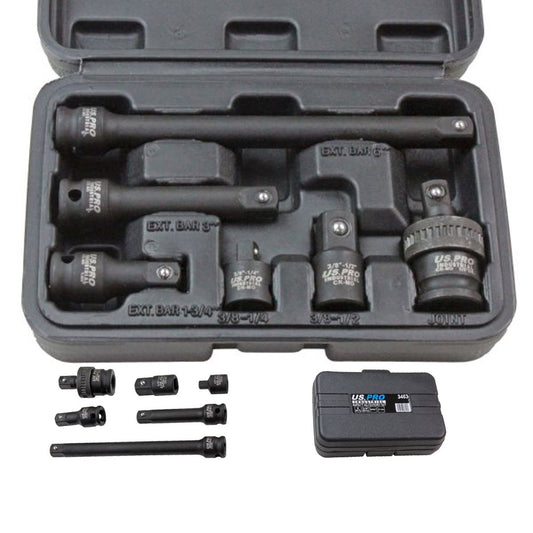 3/8''Dr Impact Adapter Extension Bars Set Universal Joint Step Up Down Industrial