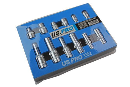12pc 10mm and 13mm Sockets Deep Shallow 1/4 3/8 1/2inch Drives 6 point